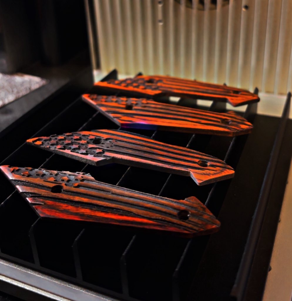 Batch of American flag knife scales