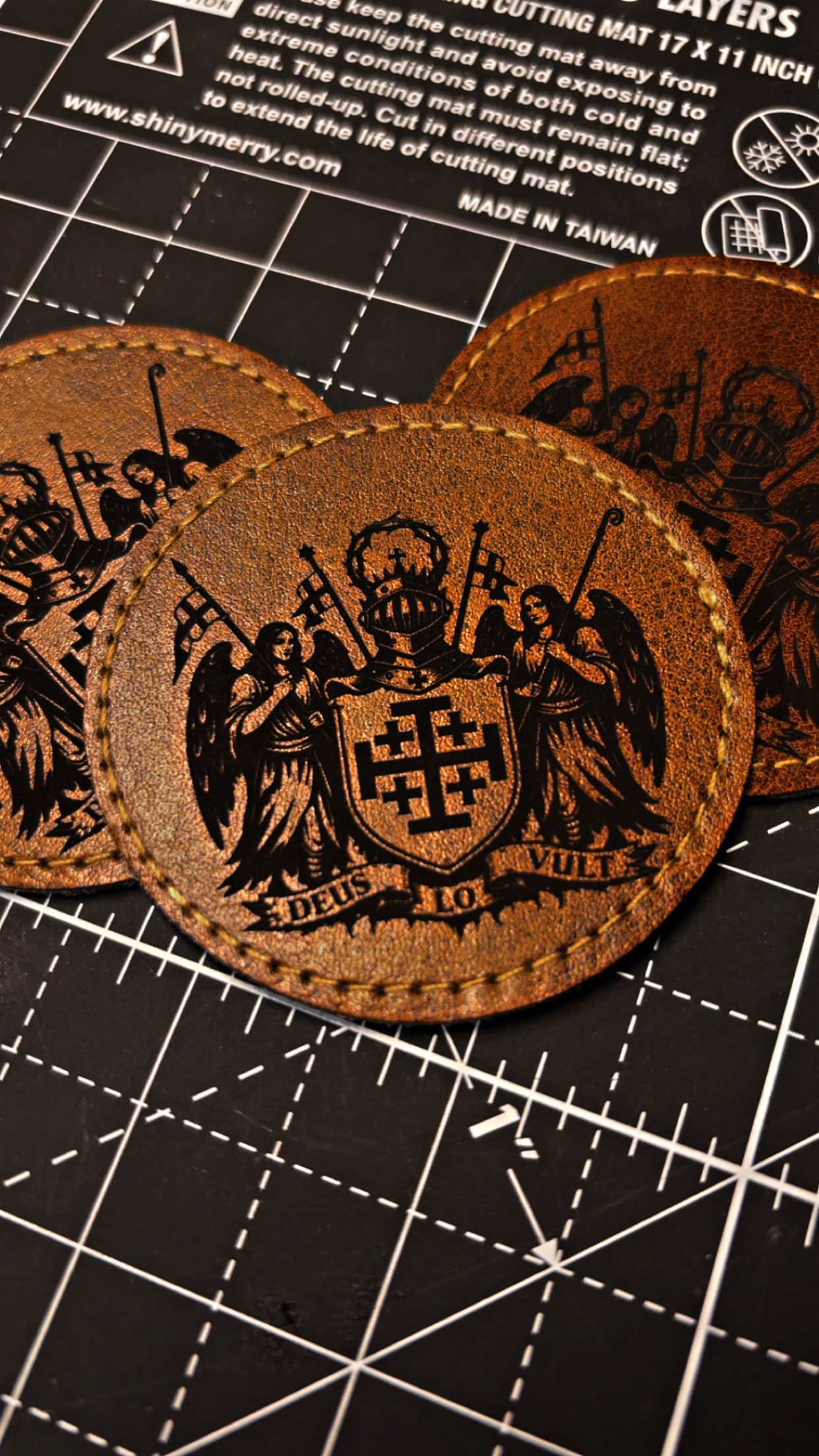 Deus Vult leather patch
