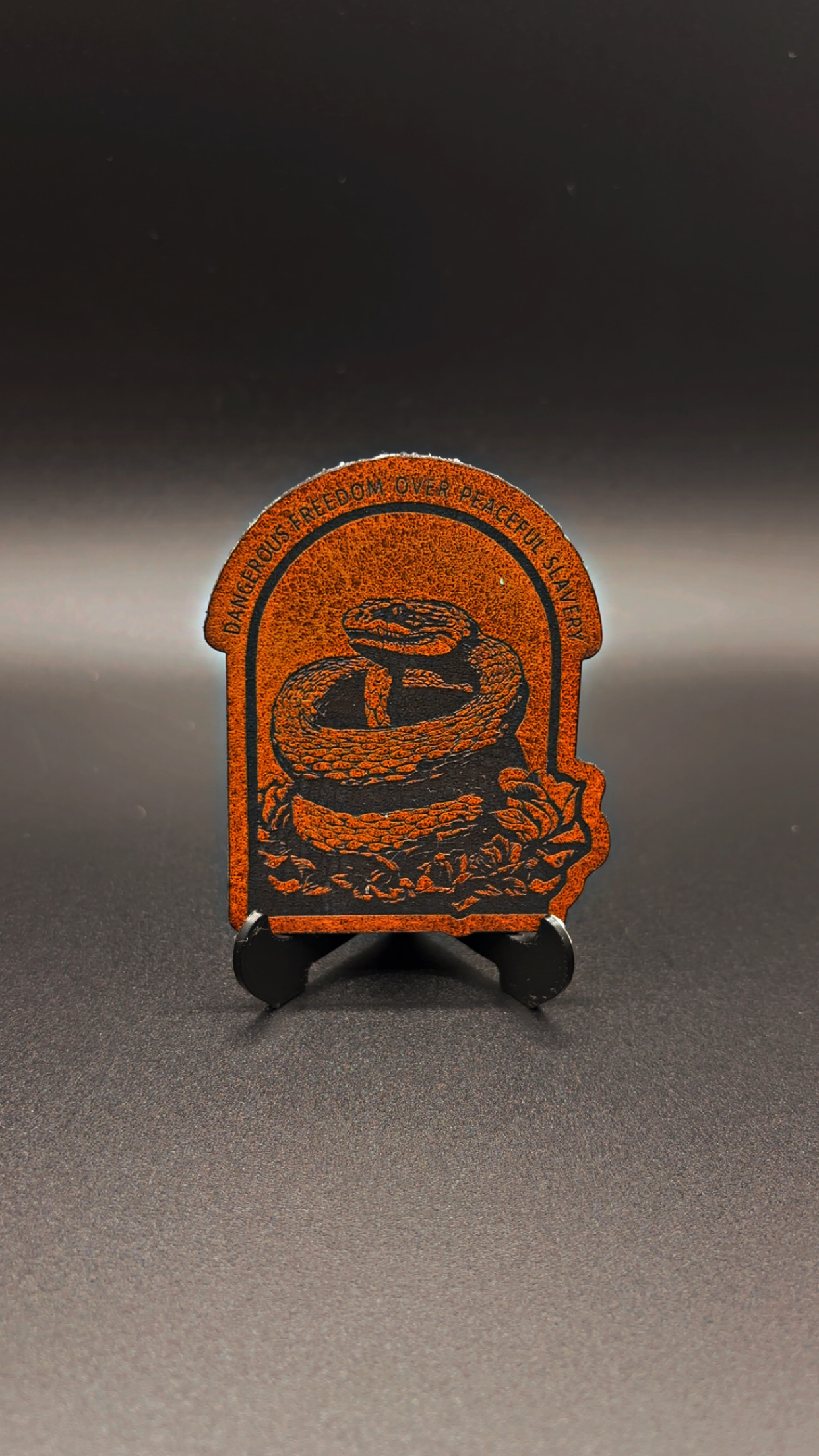 Rattlesnake leather patch